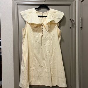 Elegant Cream Sleeveless Dress